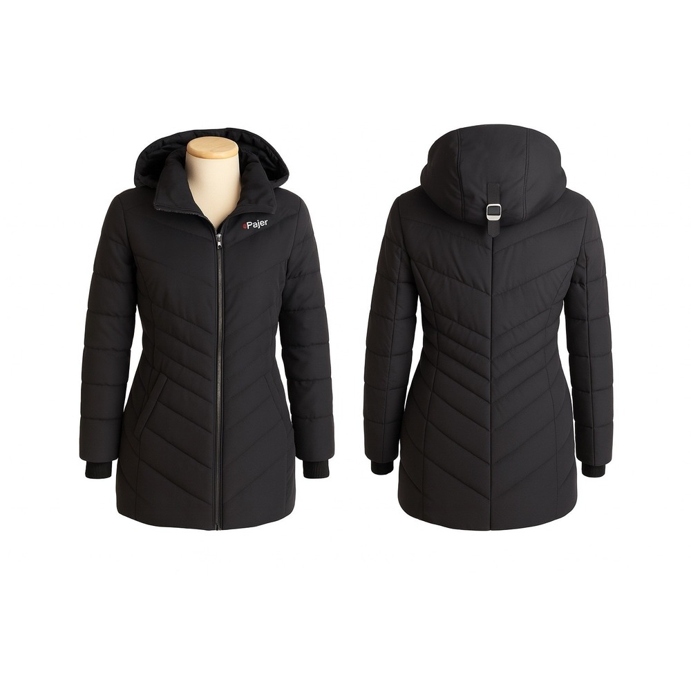 Pajar Sz. S/P Queens Quilted Down Parka Hooded Black EUC Warm MSRP $749